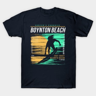 Retro Surfing Boynton Beach, Florida // Vintage Surfer Beach // Surfer's Paradise T-Shirt